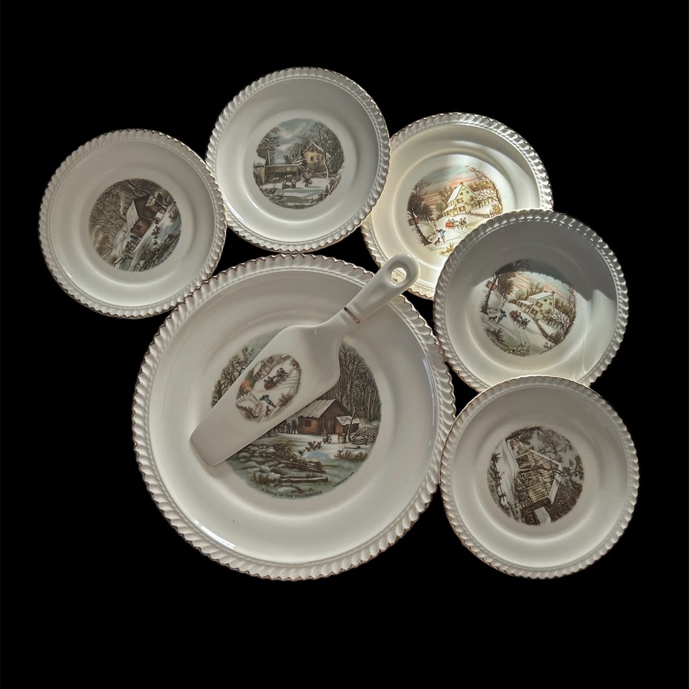 Vintage Harkerware Cabin China dishes-great condition